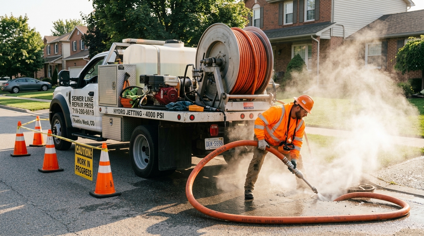 High Pressure Hydro Jetting Sewer Cleaning